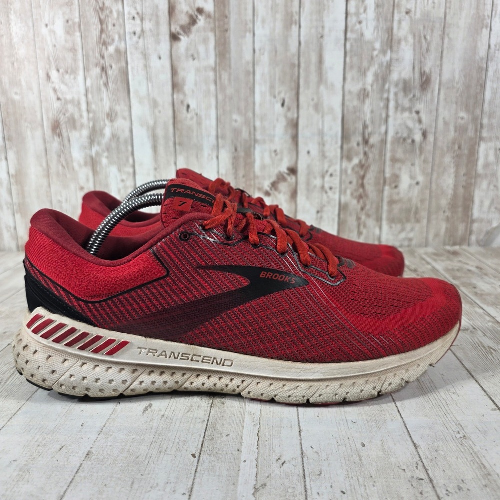 Brooks Transcend 7 Mens Running Shoes Red Black 1103311D632 Size 11